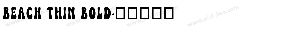Beach Thin Bold字体转换